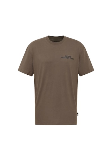 Jack Wolfskin Trailblazer Erkek Tişört Kahve Beji Bej