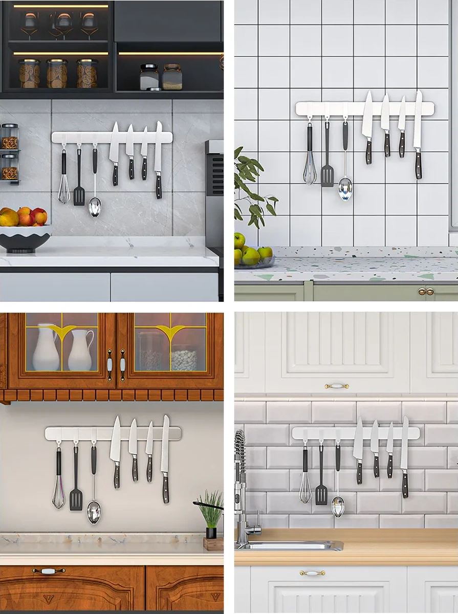 Xınest Manyetik Bıçak Tutucu, 50 Cm Uzunluğunda 295558030 GÜMÜŞ