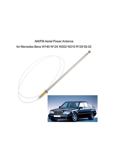 Springsun Mercedes W140/w124/w202/w210/r129 İçin Am/fm Alıcı Çatı Anteni, Direk Yerine Koyma, Siyah Uçlu, Kolay Kurulum Sı-a0440