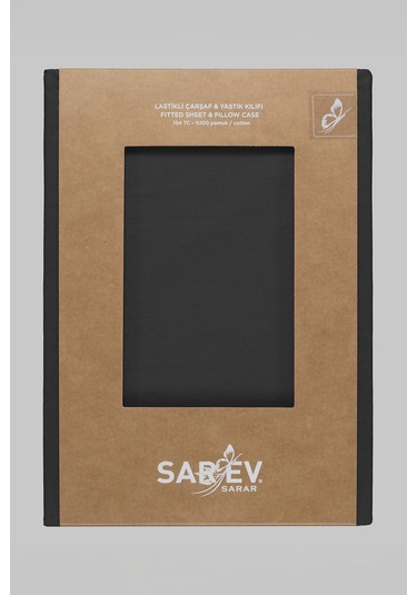 Sarev New Slow City Antrasit %100 Pamuk Tek Kişilik Lastikli Çarşaf Seti Antrasit