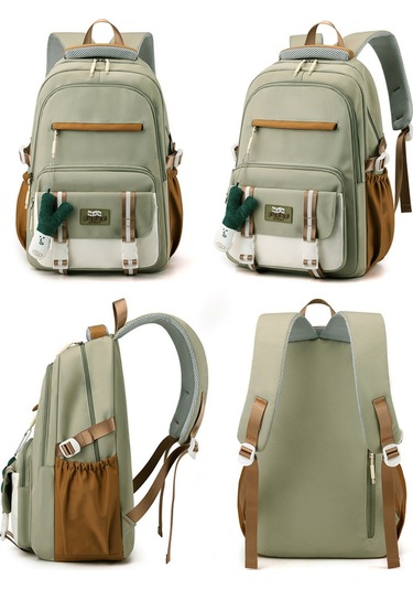 Mufunye Genç Stili Pratik Nylon Sırt Çantası - Büyük Kapasite, Çok Bölmeli, Ayarlanabilir Askı Beyaz, Soğan Aksesuarı Çok Renkli