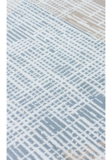 Modena Mdn 02 Cream Blue Şık Ve Modern Sıkı Dokuma Hav Toz Vermez