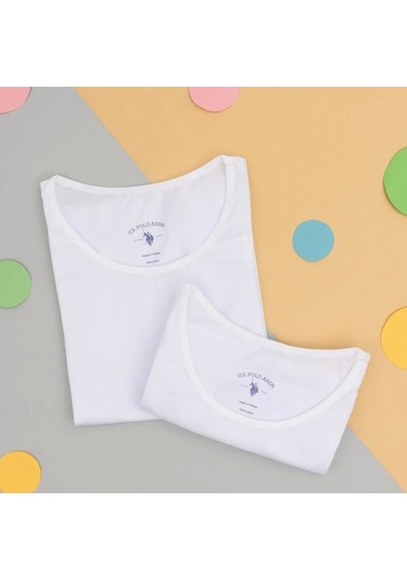 U.S. Polo Assn. U.s. Polo Kız Çocuk Basic Kalın Askılı Atlet 1673 Beyaz Beyaz