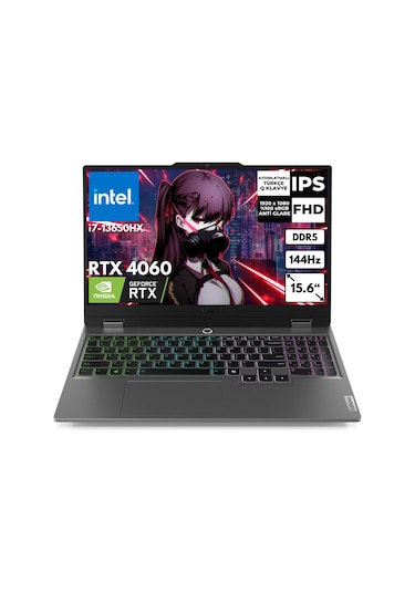 Lenovo LOQ 15IRX9 83DV011HTRAT28 i7-13650HX 64 GB 1 TB SSD 8 GB RTX4060 15.6" Dos Dizüstü Bilgisayar