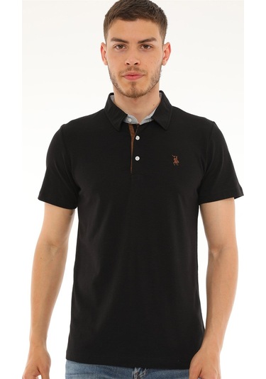 T8582 Dewberry Erkek T-shırt-siyah Siyah