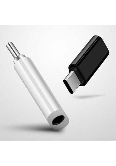 Flybuy Usb-c'den 3.5mm Ses Adaptörü, Zinc-alloy+abs, Cep Telefonu Kulaklık Konvertörü, Siyah