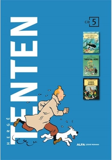 Tenten Cilt 5 - Üç Kitap Bir Arada - Kutulu - Herge - Alfa Yayıncılık