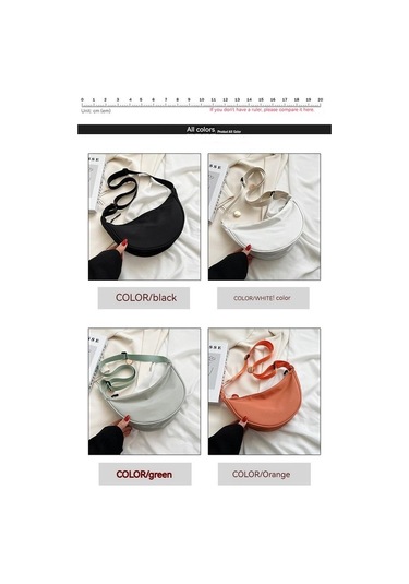 Moda Kadın Çantası Naylon Crossbody Hafif Günlük Kullanım İçin Tek Omuz Askılı Şık Koltuk Altı Çanta Beyaz