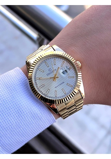 Coliseum Çelik Kordon Takvimli Kadran Kutulu Seri Erkek Kol Saati Ft.aas.ı013