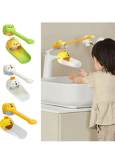 Xurunkeji Karikatür Hayvanlar Musluk Genişleticisi Çocuklar İçin El Yıkama Banyo Lavabo Aksesuarları Mutfak Bebek Yıkama İçin Uygun Yeşil