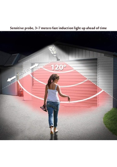 Sones Tg-ty100 196 Led Güneş Enerjili Açık İnsan Vücudu İndüksiyon Duvar Lambası Bahçe Çiti Sokak Lambası
