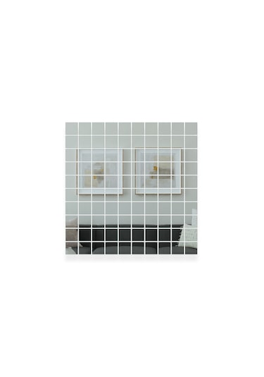 Dekoratif Mozaik Ayna Kare 4mm Düz Ayna 100 Adet 5cm X 5cm
