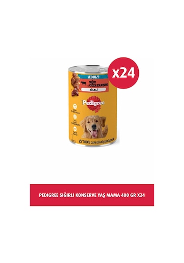 Pedigree Biftekli Yetişkin Köpek Maması 24 x 400 G