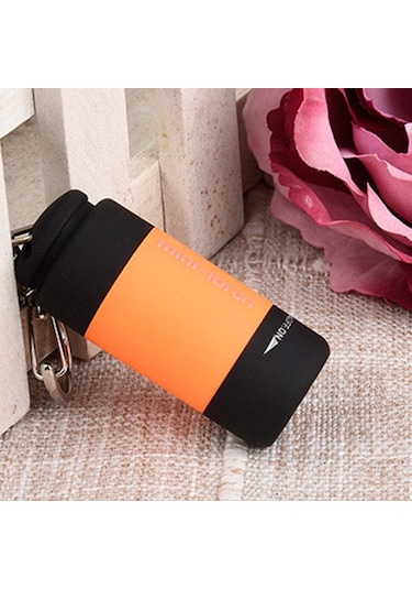 Turuncu 1 Adet Açık Spor Kamp Su Geçirmez Mini Led Işık Usb Şarj Edilebilir El Feneri Lambası C Şarj Fener & Kafa Lambası 56561953 Turuncu