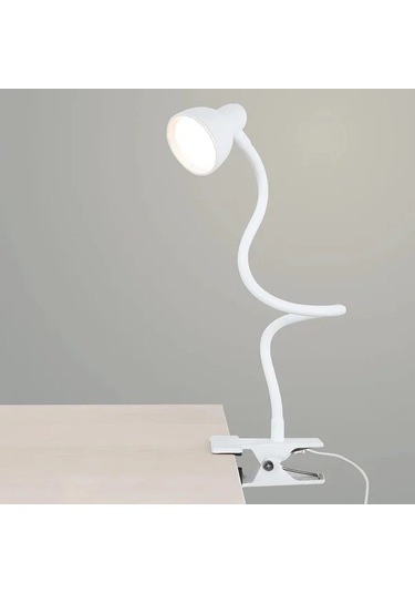 Boatshop1 Beyaz Göz Koruma Led Klips Işık Masa Lambası İle Evlerinizi Aydınlatın Beyaz