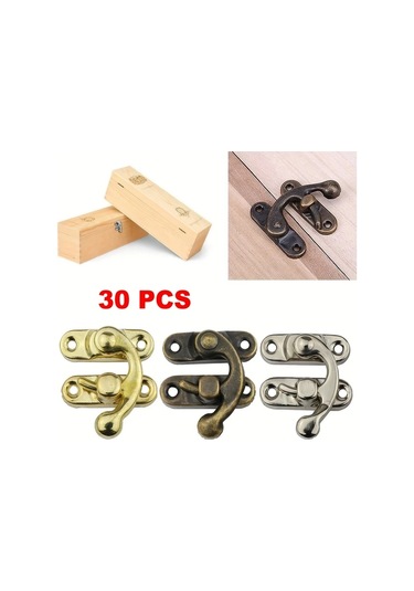 Dashanshop 30 Adet Altın Renk Ortaçağ Tarzı Ağır Hizmet Pirinç Kilit Mekanizması - Mobilya Sandık Dolap Koleksiyon