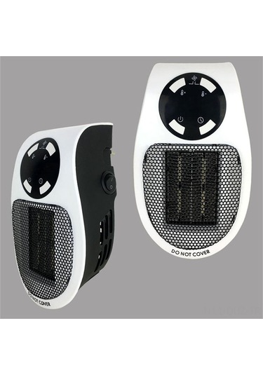 Aubyhe 500w Ptc Mini Isıtıcı, 1-12 Saat Zamanlayıcı, 2 Hız Ayarı, Otomatik Kapanma, İngiliz Şarjı Ve Uzaktan Kumanda İle Ev/ofis Kullanıma Uygun