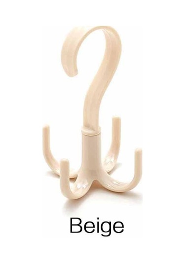 Bej Jjyy 1 Adet Ev Çok Fonksiyonlu Döner Ayakkabı Raf Balkon Kurutma Rafı Kravat Bel Çantası Kanca Açık Ayakkabı Şapka Kurutma Raf Kanca Bej