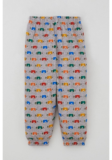 Breeze Erkek Çocuk Pijama Takımı Renkli Kayakçı Gözlüğü Desenli 1-3 Yaş, Gri Melanj Gri Melanj