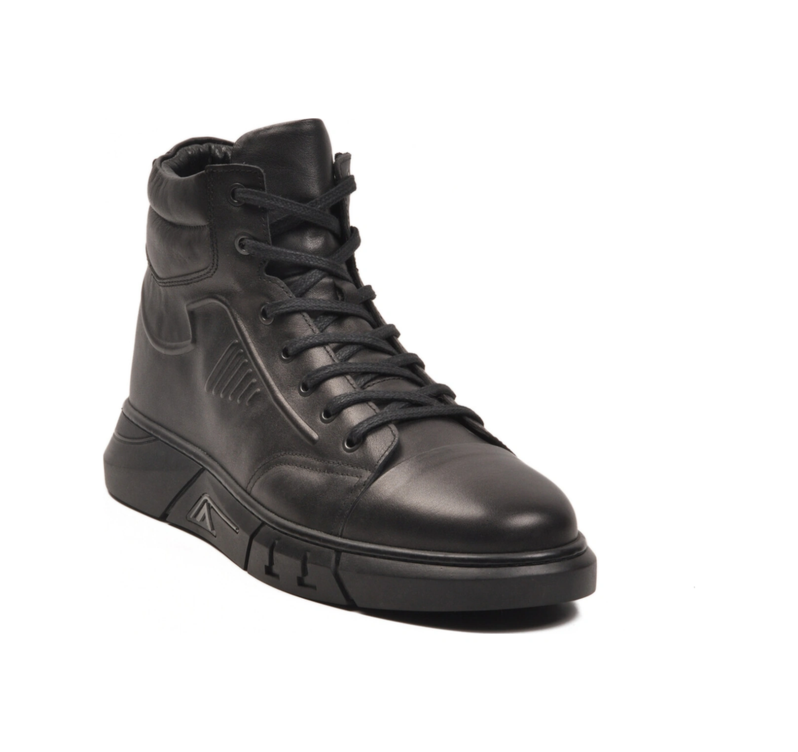 Siyah Deri Kürklü Kaymaz Soğuğa Dirençli Erkek Bot 2k1238-hk-510 M Siyah