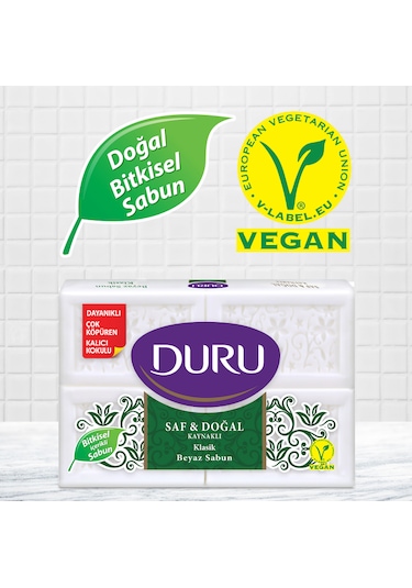 Duru Saf Doğal Klasik Kalıp Sabun 4 x 150 G