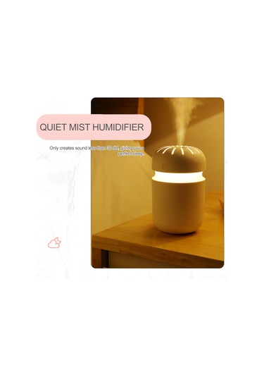 Kosona 300ml Sessiz Ofis Odası Nemlendirici - İki Modlu Sprey, Islaklık Sağlama, Led Gece Lambası Ve Kolay Dolum