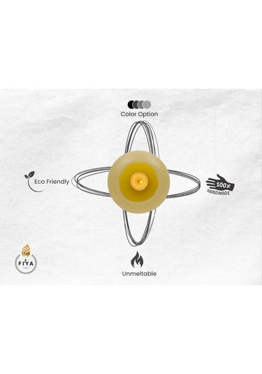 Fener Mum Vase Krem Kavun Kokulu Dekoratif Mum