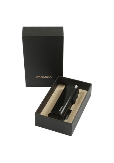 Parmida 3 Torch Pürmüz Siyah Metal Puro Çakmağı