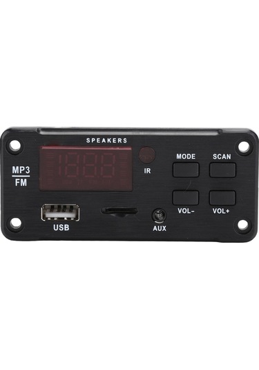 Tenfowee 12v Araç Ses Modülü Bluetooth 5.0 - Renkli Ekran, Fm Radyo, Usb/tf Kart Desteği, Kırmızı Işık Kumanda Batarya Dahil