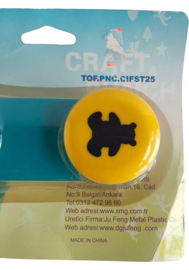 Çift Taraflı Şekilli Delgeç, Şekilli Punç 2,5cm Kelebek-ayıcık Çok Renkli