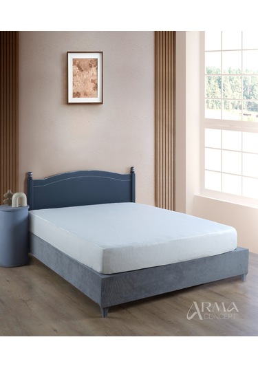 Sızdırmaz & Hijyenik Yatak Koruyucu Alez Fitted Bazalı Çift Kiş Beyaz