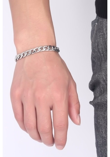 Gurmet Paslanmaz Çelik Erkek Bileklik Kalın Zincir 8 Mm  Eck18B