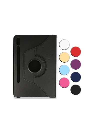 Samsung Uyumlu Galaxy Tab S7 T870 11" 360 Derece Döner Standlı Kılıf - Siyah