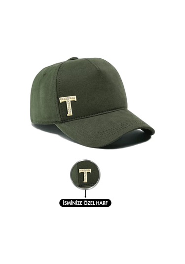 Twingold İsme Özel Gabardin Kep Şapka - Ab01005 - Koyu Haki Koyu Haki