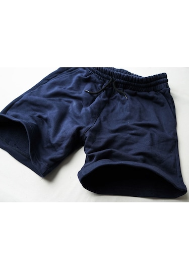 Alaska The Last Frontier Slim Fit 2 Cepli Pamuklu Penye Şort Lacivert