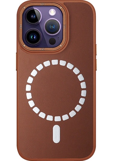 İphone 13 Pro Kılıf Hbc-156 Forum Magneticsafe Kapak - Kahverengi