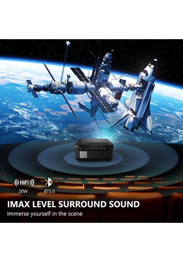 Pxodyda 1080 P 1100 ANSI Lümen FULL HD 4K Projeksiyon Cihazı Kırmızı