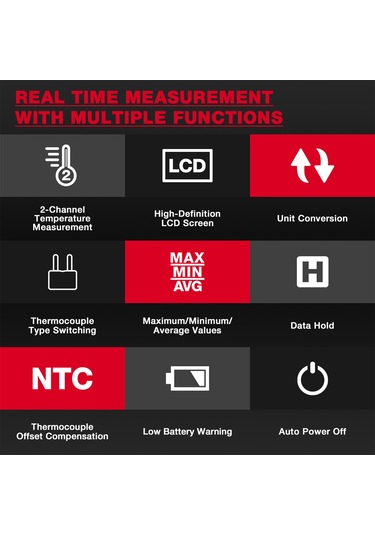 Springsun Habotest Ht617b Taşınabilir 2k Dijital Termometre - Yüksek Fırın & Sıvı Hidrojen