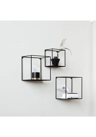 Wessdizayn Metal Duvar Rafı Iskandinav Küp Model 3 ‘Lü Set Wd-231
