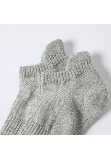 Vkemall Çorap Düz Renkler Erkek Bilek Çorapları Nem Emici Ve Kokuya Dayanıklı Kalın Kısa Çorap Siyah