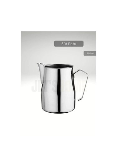 Süt Potu Paslanmaz Süt Köpürtme Sürahisi Çelik Pitcher 700 Ml