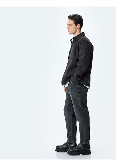 Koton Cepli Normal Bel Loose Fit Jean Pantolon - Steve Jean Gri 5wam40105ıd Gri