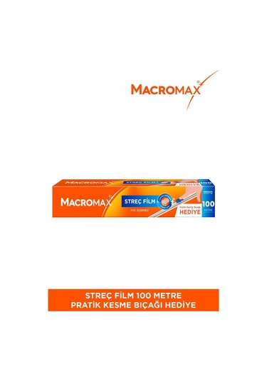 Streç Film 100 Metre, Pratik Kesme Bıçağı Hediyeli, Büyük Ekonomik Boy, Pvc Içermez