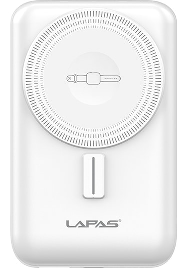 Lapas Lp-pw004 Akıllı Saat Kablosuz Şarj Özellikli Wireless Powerbank 10000mah 15w Beyaz