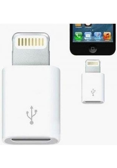 Tkz 2045 Micro Usb İphone Uyumlu Lightning Çevirici Dönüştürücü Adaptör