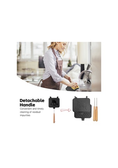 Yifomall Çift Taraflı Isıtmalı, Takoçulu Ve Yıkanabilir Tost Makinesi - Mutfak Ve Kamp İçin Hamur Pişirici Çok Renkli