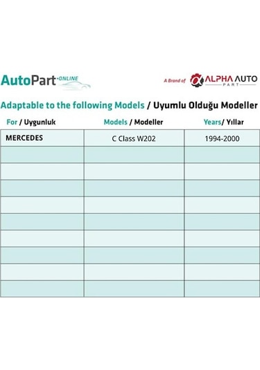 Mercedes C Class W202 İçin Bagaj Kilit Yayı Bagaj Kilidi