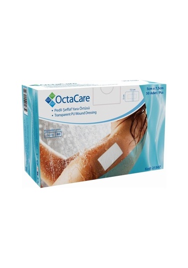 Octacare 21507 Su Geçirmez Yara Örtüsü 5 x 7.5 CM 50 Adet