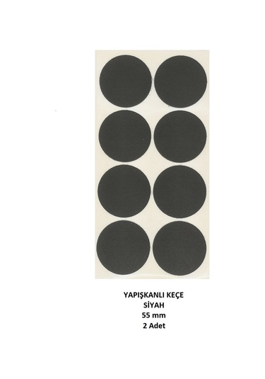 Zemin Koruyucu, 55 mm Keçe, Siyah (2 Adet)