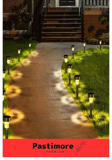 Kablosuz Su Geçirmez Dayanıklı Şık Solar Güneş Enerjili Bahçe Lambası Plastik Saplama 30cm 5 Adet